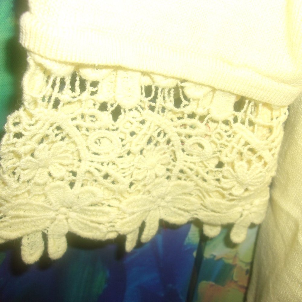 Yellow Two-In-One 100% Cotton Cardigan *** (SALE-$15) - Picture 4 of 5